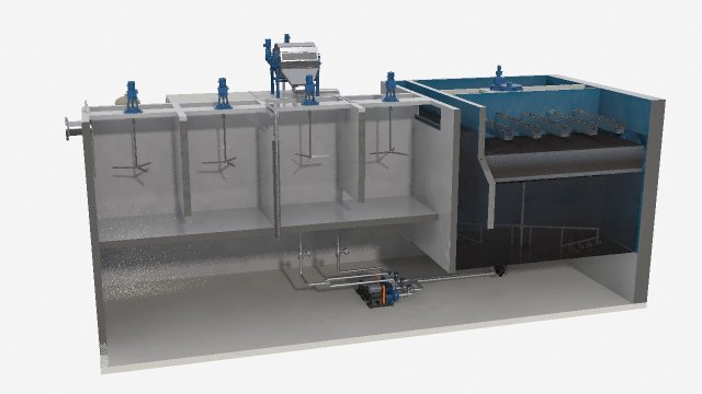 Sewage treatment equipment 3D 모델 .c4d .max .obj .3ds .fbx .stl .blend 