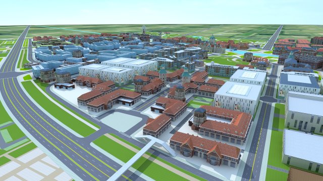 Small town Modèle 3D .c4d .max .obj .3ds .fbx .stl .blend 