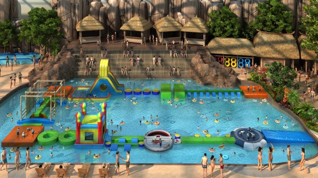 Water park 3D Model .c4d .max .obj .3ds .fbx .stl .blend 