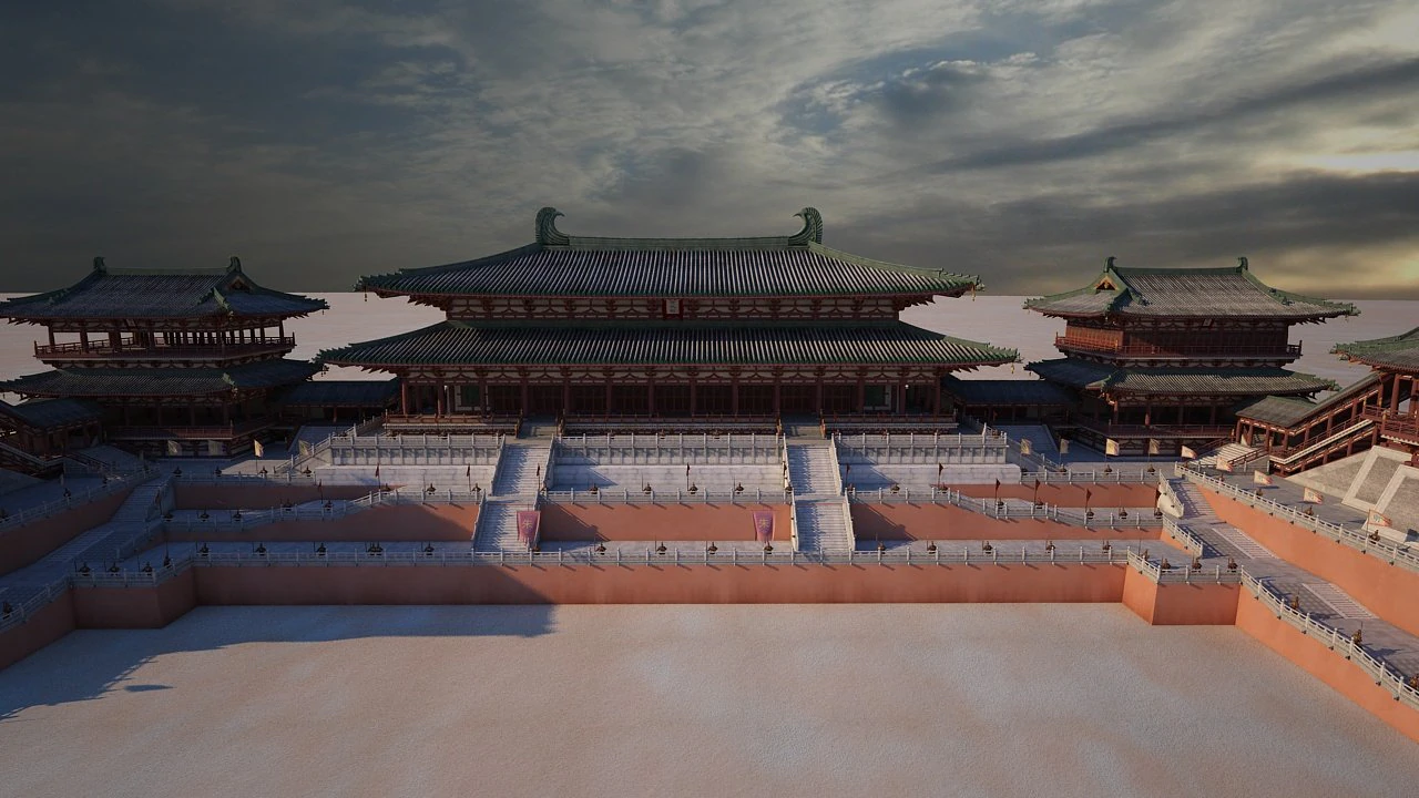 Ancient palace 3D Model .c4d .max .obj .3ds .fbx .stl .blend