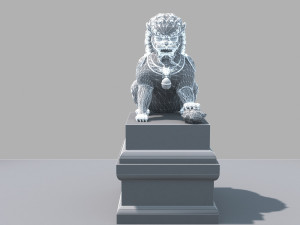 Stone lion Modelo 3D