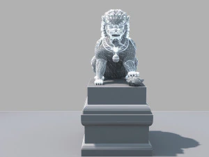 Stone lion 3D Model