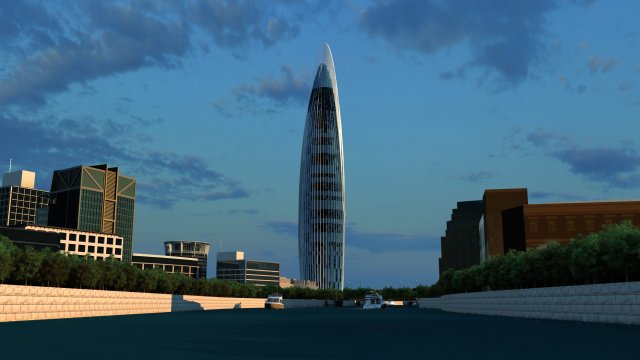 Urban architecture 3D Model .c4d .max .obj .3ds .fbx .stl .blend 