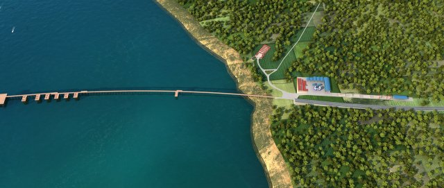 Bridge construction site 3D Model .c4d .max .obj .3ds .fbx .stl .blend 