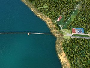 Bridge construction site 3D Model