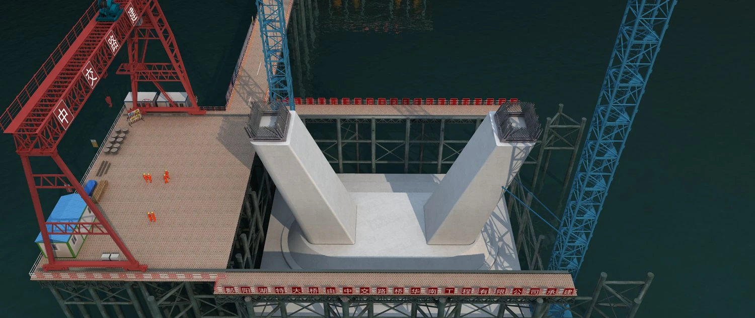 Bridge construction site 3D Model .c4d .max .obj .3ds .fbx .stl .blend 