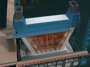 Bridge construction site 3D Model