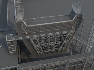 Bridge construction site 3Dモデル