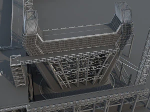 Bridge construction site 3D Model