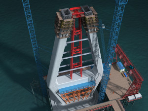 Bridge construction site 3D Model