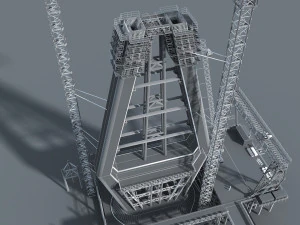 Bridge construction site 3D Model