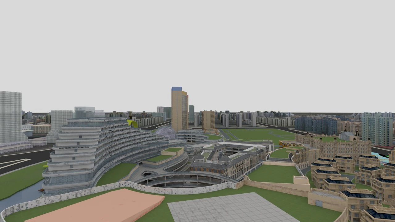 Urban architecture 3D Model .c4d .max .obj .3ds .fbx .stl .blend