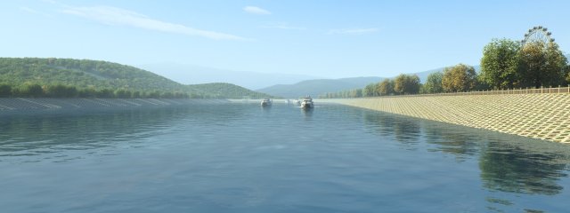 The river 3D Model .c4d .max .obj .3ds .fbx .stl .blend 
