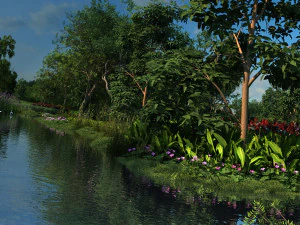 Terre humide Modèle 3D