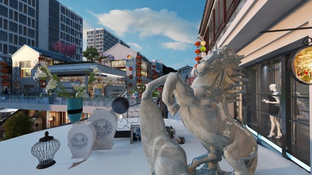 Commercial street Modelo 3D .c4d .max .obj .3ds .fbx .stl .blend 