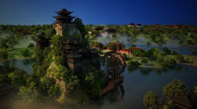 Ancient temple 3Dモデル .c4d .max .obj .3ds .fbx .stl .blend 