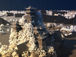 Ancient temple 3Dモデル
