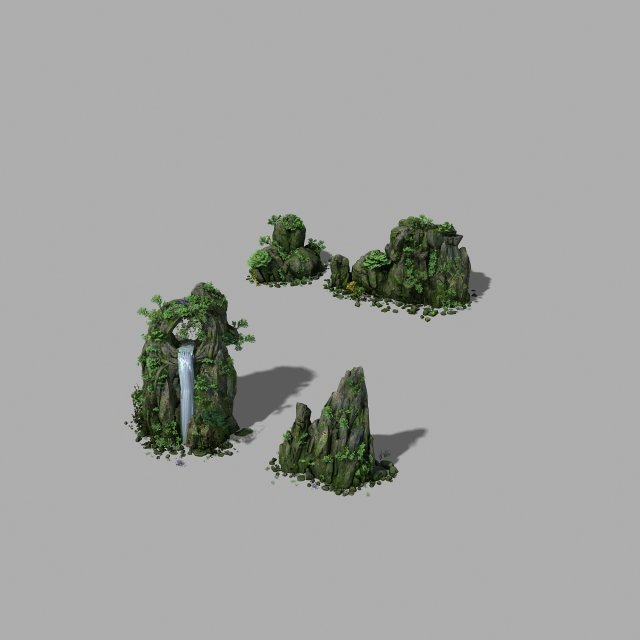 Mountain 3D Model .c4d .max .obj .3ds .fbx .stl .blend 