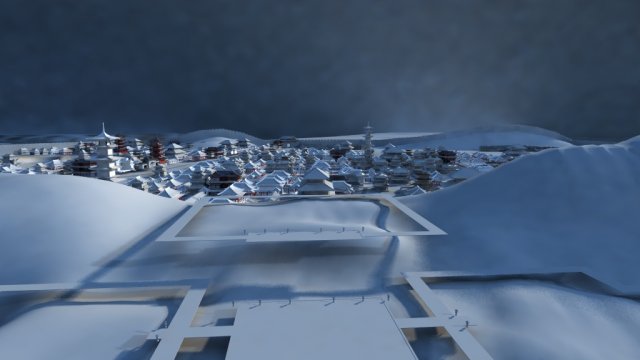 The ancient city after the snow 3D Model .c4d .max .obj .3ds .fbx .stl .blend 