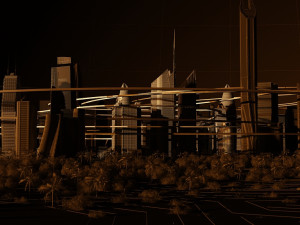 Science and technology city Model 3D