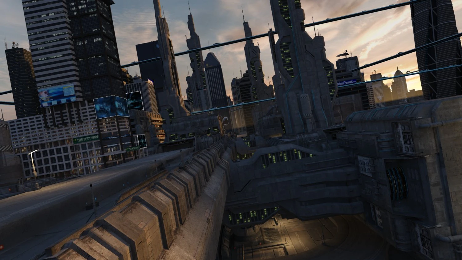 Science and technology city 3D Model .c4d .max .obj .3ds .fbx .stl .blend 