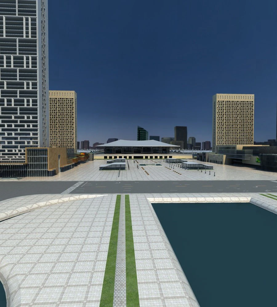 Railway station 3D Model .c4d .max .obj .3ds .fbx .stl .blend 