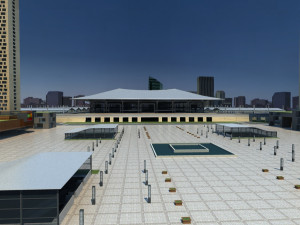 Railway station Model 3D