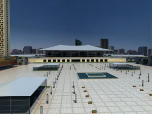 Railway station 3D Model