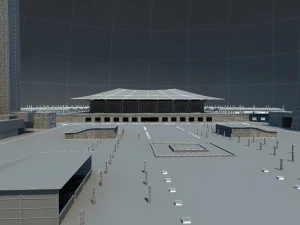 Railway station 3D Model