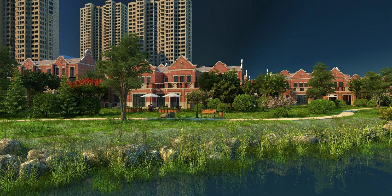 Urban architecture 3D Model .c4d .max .obj .3ds .fbx .stl .blend 