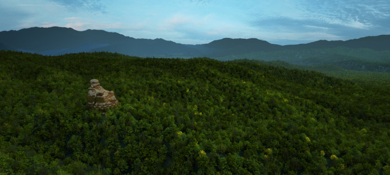 Buddha in the mountain 3D Model .c4d .max .obj .3ds .fbx .stl .blend 