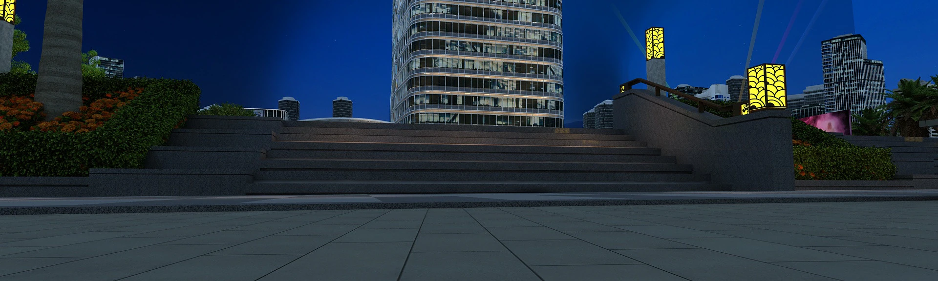 Plaza 3D Model .c4d .max .obj .3ds .fbx .stl .blend 
