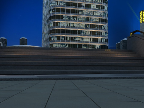 Plaza 3D Model