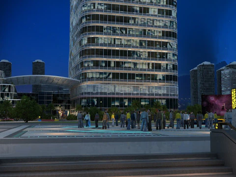 Plaza 3D Model