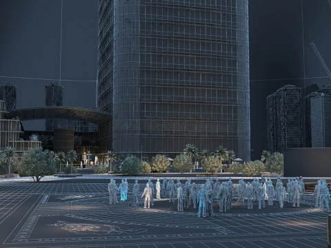 Plaza 3D Model