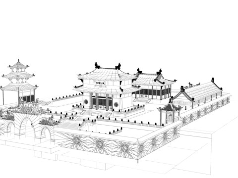 Ancient building Model 3D