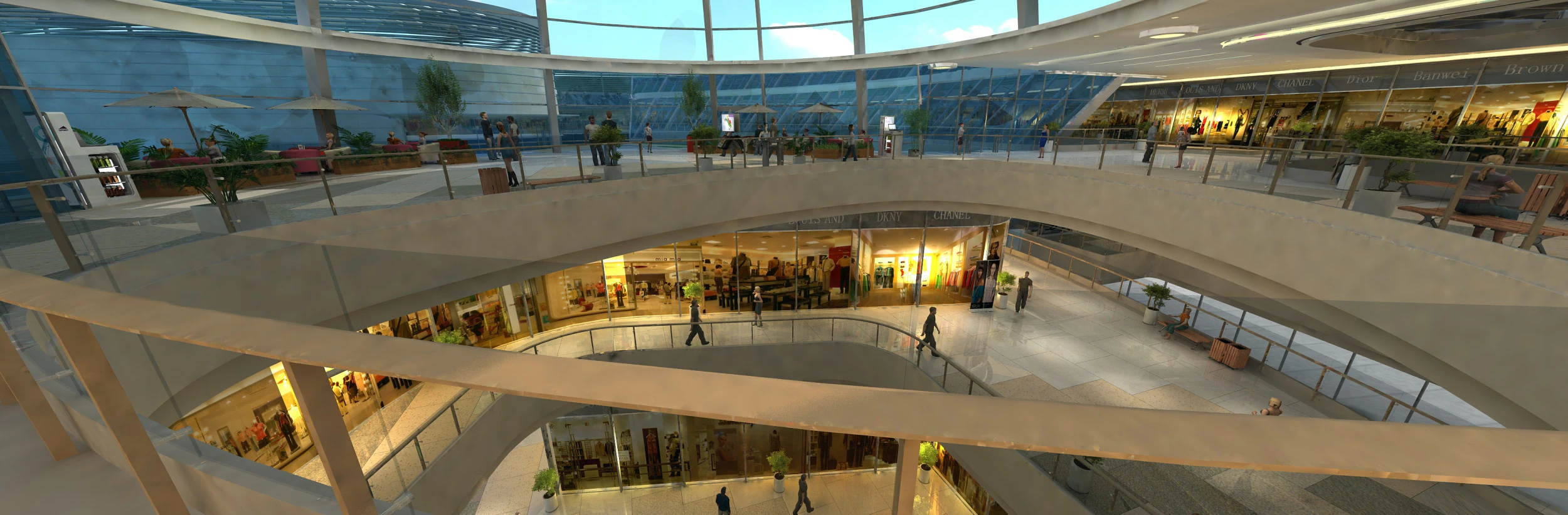 Shopping mall 3D Model .c4d .max .obj .3ds .fbx .stl .blend 