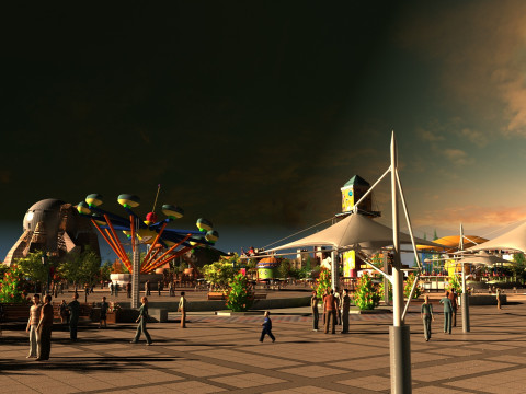 Amusement park 3D Модель
