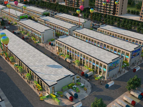 Logistic Warehouse 3D Model