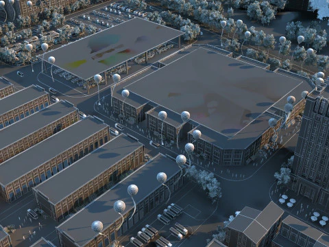 Logistic Warehouse 3D Model