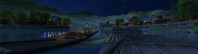 Lakeside night view 3Dモデル .c4d .max .obj .3ds .fbx .stl .blend 