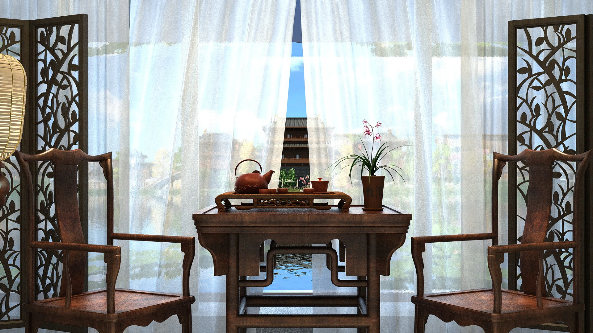 Ancient building interior 3D Model .c4d .max .obj .3ds .fbx .stl .blend 