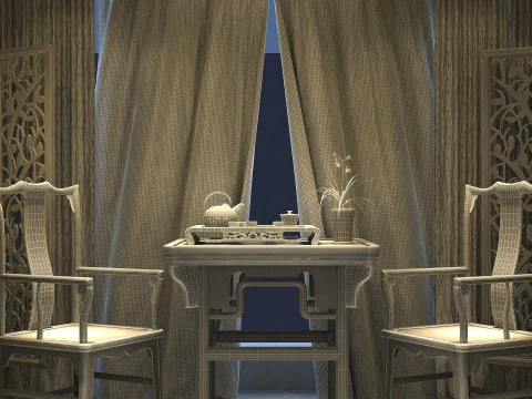 Ancient building interior 3D Model
