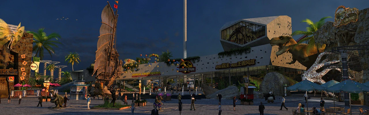 Amusement park 3D Model .c4d .max .obj .3ds .fbx .stl .blend 