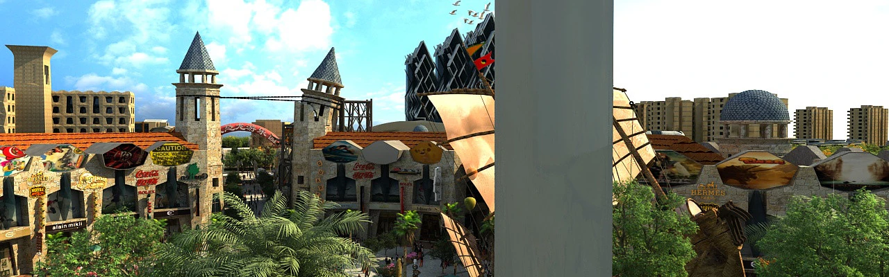 Amusement park 3D Model .c4d .max .obj .3ds .fbx .stl .blend