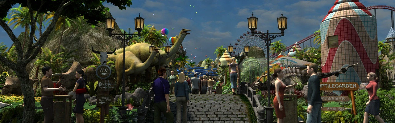 Amusement park 3D Model .c4d .max .obj .3ds .fbx .stl .blend