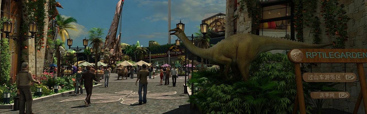 Amusement park 3D Model .c4d .max .obj .3ds .fbx .stl .blend 