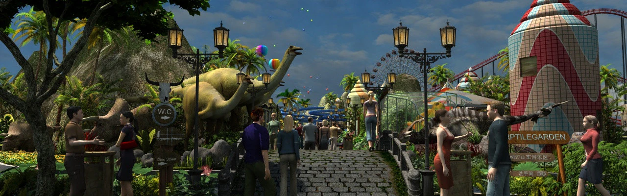 Amusement park 3D Model .c4d .max .obj .3ds .fbx .stl .blend 