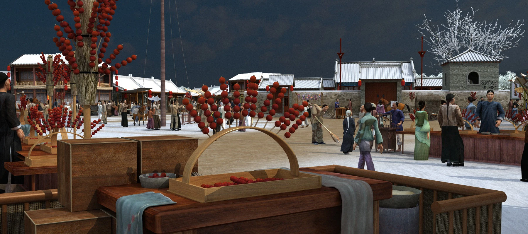 Ancient bazaar 3D Model .c4d .max .obj .3ds .fbx .stl .blend 