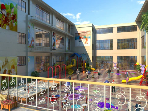 Jardim de inf&acirc;ncia Modelo 3D